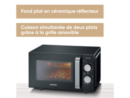 SEVERIN Micro-ondes MW 7762, fond céramique & fonction grill