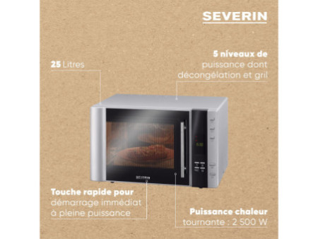 SEVERIN Micro-ondes MW 7775, grill & chaleur tournante