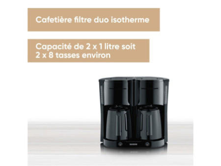 SEVERIN Cafetière électrique duo KA 9315, noir