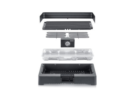 SEVERIN Grill de table PG 8567, avec plaque de grill, noir