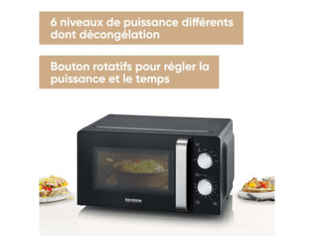 SEVERIN Micro-ondes MW 7886, 700 Watt, noir