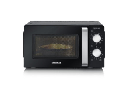 SEVERIN Micro-ondes MW 7781, fonction grill, noir/argent