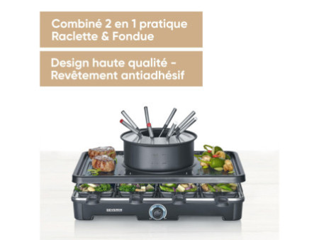 SEVERIN Appareil à raclette et fondue RG 2347, 1.400 watts