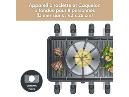 SEVERIN Appareil à raclette et fondue RG 2347, 1.400 watts