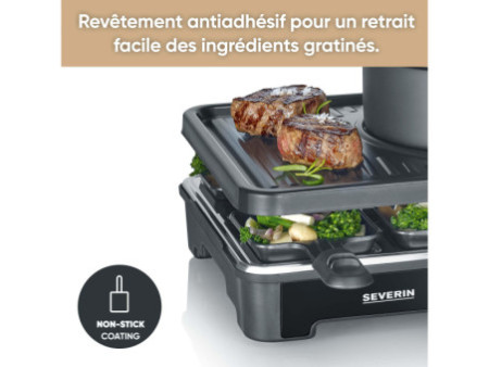 SEVERIN Appareil à raclette et fondue RG 2347, 1.400 watts