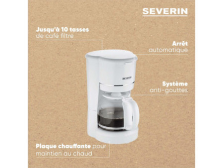 SEVERIN Cafetière électrique KA 4323, blanc