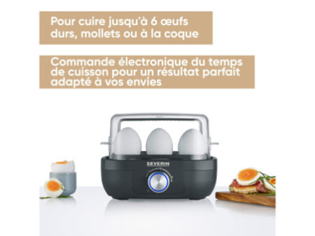 SEVERIN Cuiseur à oeufs EK 3166, pour 6 oeufs, noir
