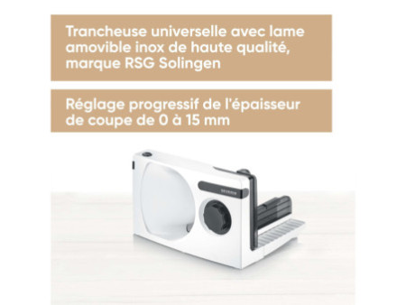 SEVERIN Trancheuse universelle compacte AS 3912, blanc/noir