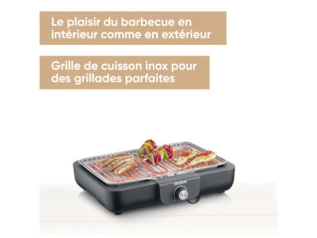 SEVERIN Grill de table PG 8554, avec grille, noir