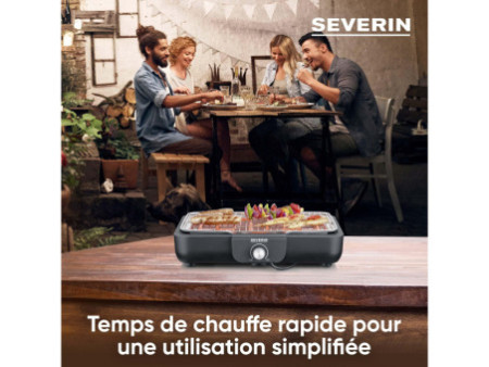 SEVERIN Grill de table PG 8554, avec grille, noir