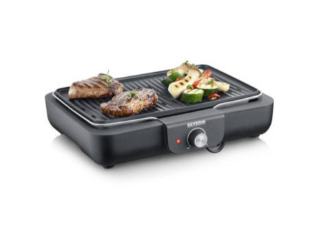 SEVERIN Grill de table PG 8556, avec plaque, noir