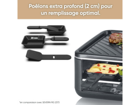 SEVERIN Mini raclette-gril RG 2360, avec plaque de gril