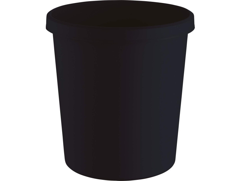 helit Corbeille à papier 'the green german', 18 L, noir
