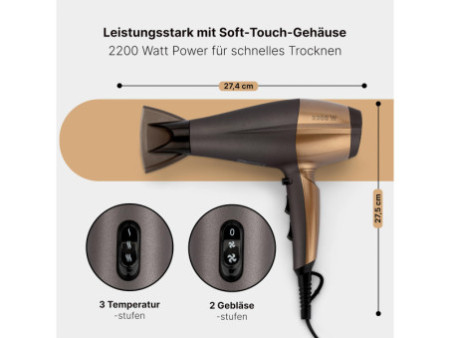 PROFI CARE Sèche-cheveux PC-HT 3010, marron/bronze