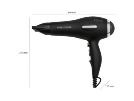 PROFI CARE Sèche-cheveux PC-HTD 3017 AC, noir