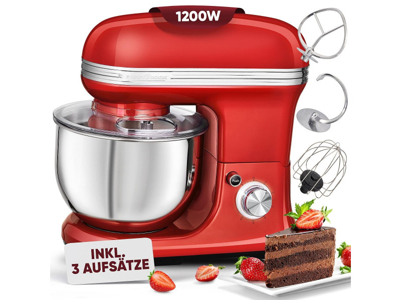 PROFI COOK Machine à pétrir PC-KM 1197, rouge