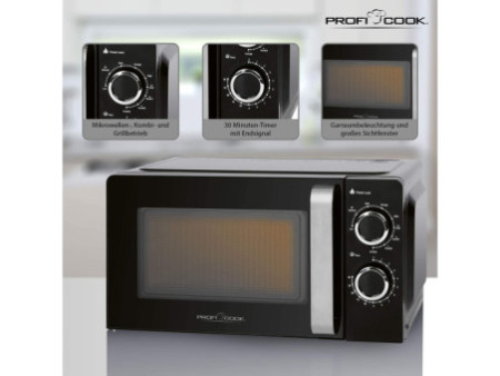 PROFI COOK Micro-ondes grill PC-MWG 1208, noir