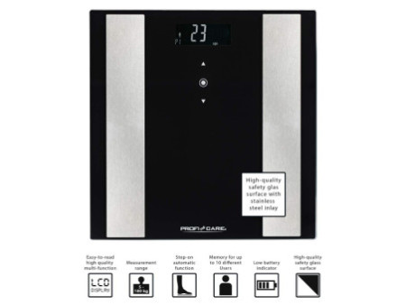 PROFI CARE Pèse-personne digital PC-PW 3007 FA, noir