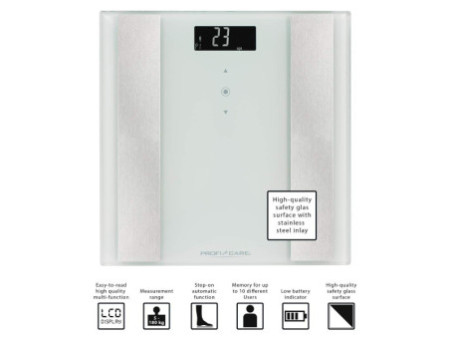 PROFI CARE Pèse-personne digital PC-PW 3007 FA, blanc