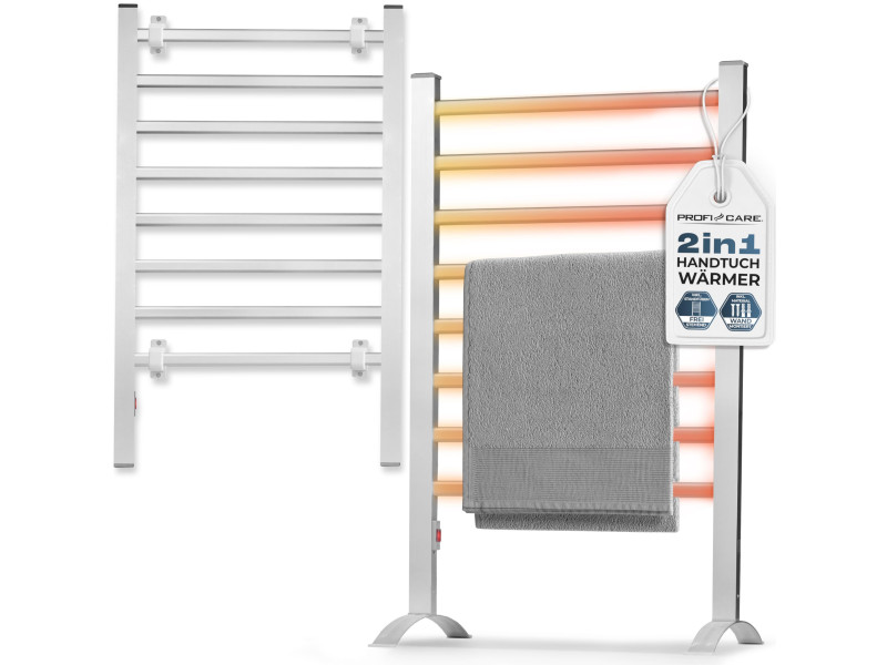 PROFI CARE Chauffe-serviettes électrique PC-EHW 3115, argent