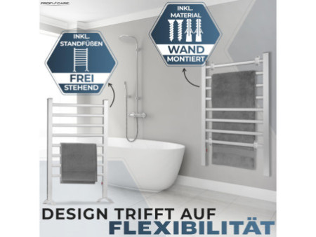 PROFI CARE Chauffe-serviettes électrique PC-EHW 3115, argent