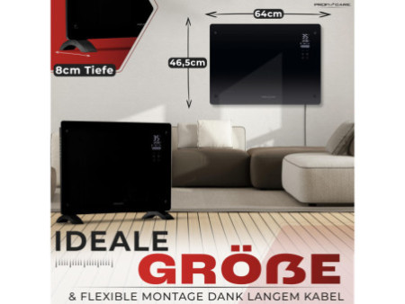 PROFI CARE Chauffage par converteur en verre PC-GKH 3118