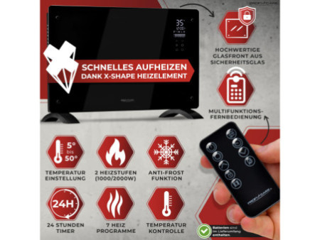 PROFI CARE Chauffage par converteur en verre PC-GKH 3119