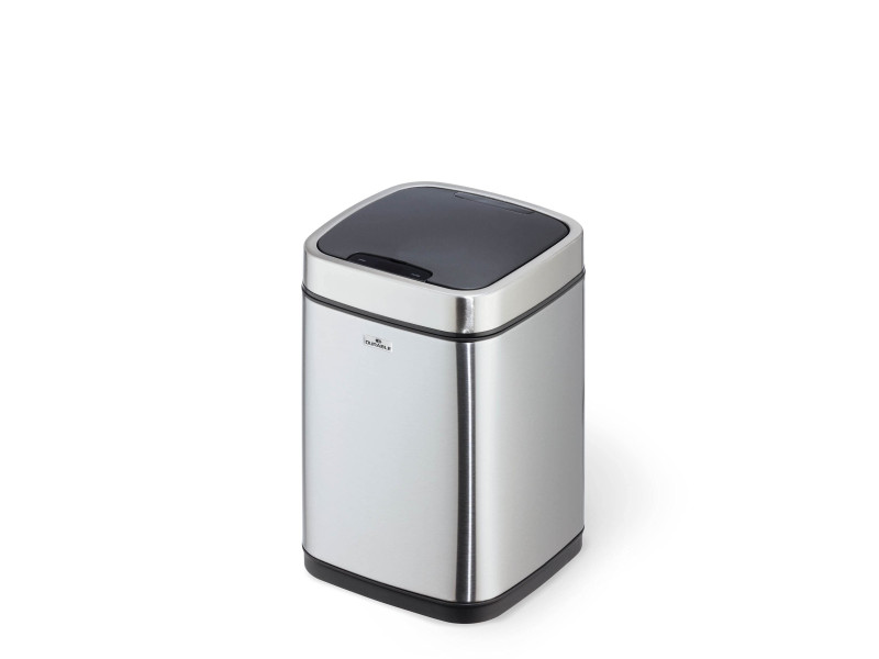 DURABLE Poubelle automatique 'NO TOUCH', 6 litres, argent