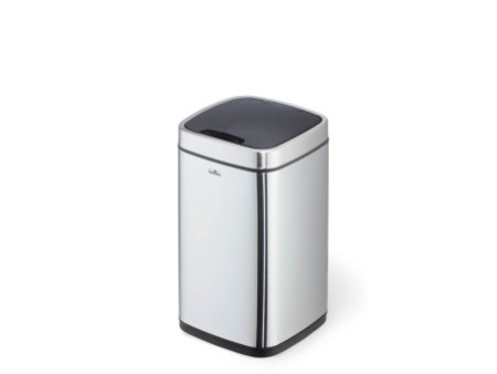 DURABLE Poubelle automatique 'NO TOUCH', 12 litres, argent