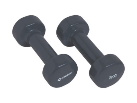 SCHILDKRÖT Haltères vinyle, set de 2,0 kg, anthracite