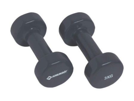 SCHILDKRÖT Haltères vinyle, set de 3,0 kg, anthracite