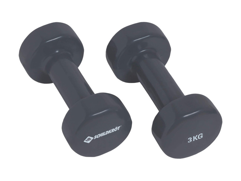 SCHILDKRÖT Haltères vinyle, set de 3,0 kg, anthracite