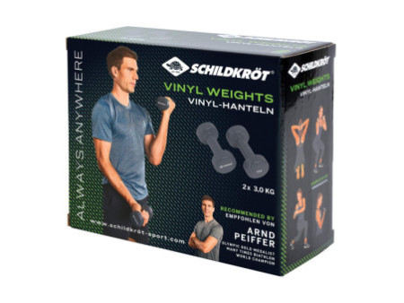 SCHILDKRÖT Haltères vinyle, set de 3,0 kg, anthracite