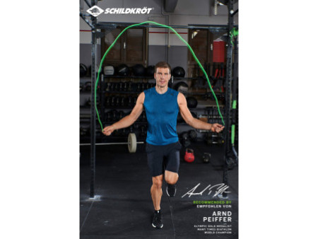 SCHILDKRÖT Corde à sauter Speed Rope, 3,0 m, noir/vert
