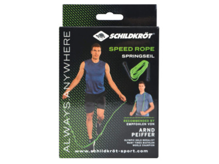 SCHILDKRÖT Corde à sauter Speed Rope, 3,0 m, noir/vert