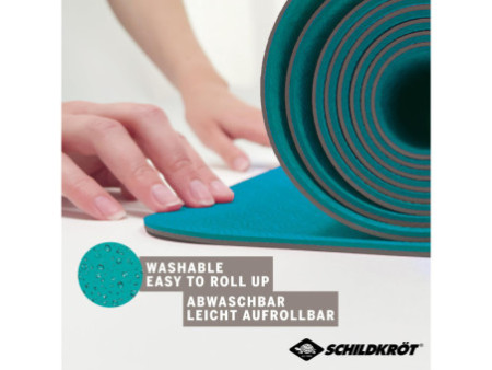 SCHILDKRÖT Tapis de yoga BICOLOR, 4 mm, pétrole/anthracite