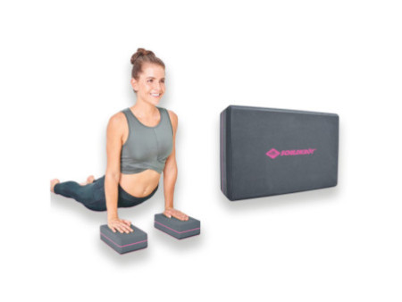 SCHILDKRÖT Bloc de yoga, 200 g, gris/rose