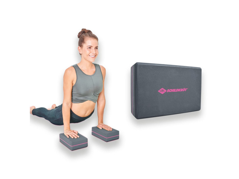 SCHILDKRÖT Bloc de yoga, 200 g, gris/rose