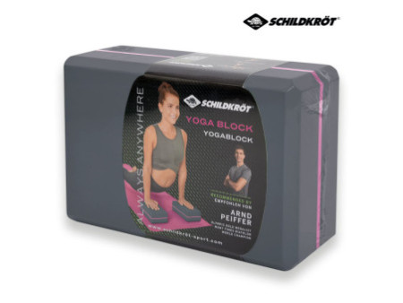 SCHILDKRÖT Bloc de yoga, 200 g, gris/rose