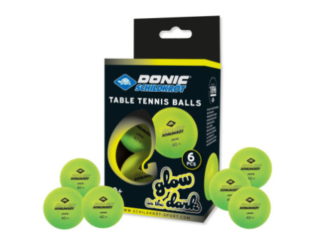 DONIC SCHILDKRÖT Balle de tennis de table 'Glow in the dark'