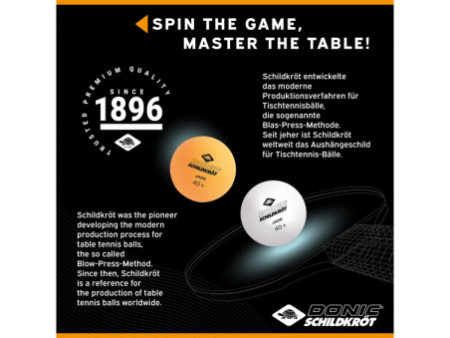 DONIC SCHILDKRÖT Balle de tennis de table Jade, boîte de 6