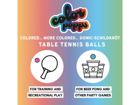 DONIC SCHILDKRÖT Balle de tennis de table 'Color Popps'