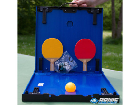 DONIC SCHILDKRÖT Mini-table de tennis de table, kit, bleu