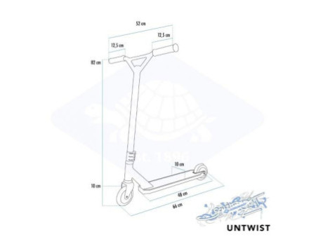 SCHILDKRÖT Trottinette Stunt Scooter Untwist Ocean