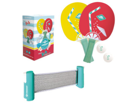SCHILDKRÖT Set de tennis de table Spin, motif tropical
