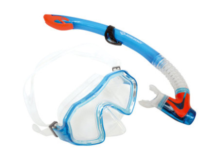 SCHILDKRÖT Set masque/tuba Junior 'Barbados', 2 pièces, bleu