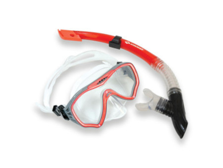 SCHILDKRÖT Set masque/tuba Junior 'Fiji', 2 pièces, rouge