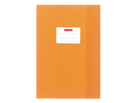herlitz Protège-cahier format A4, gaufré (raphia), PP,orange