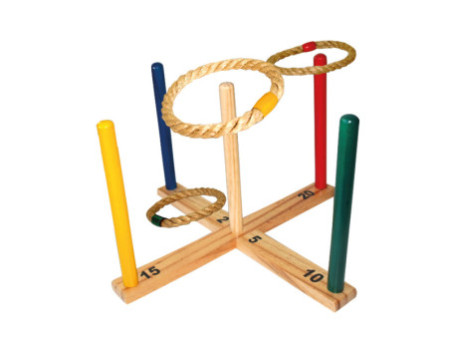 SCHILDKRÖT Jeu de lancer d'anneau 'Ring Toss', en bois