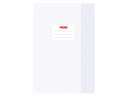 herlitz Protège-cahier format A4, gaufré (raphia), PP, blanc